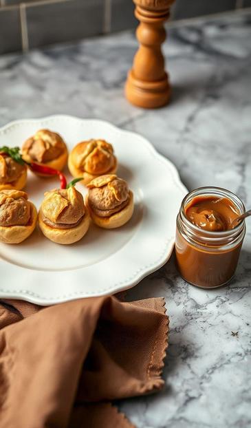 профитроли с паштетом