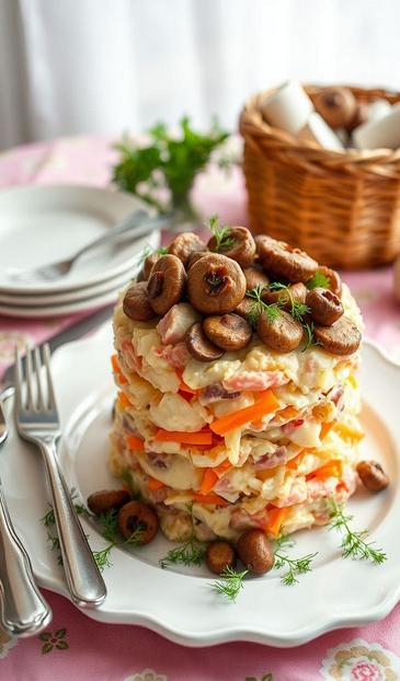 салат грибная поляна