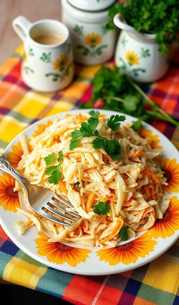  салат из капусты и моркови с майонезом