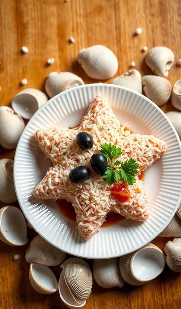 Салат Морская звезда с крабовыми палочками пошагово