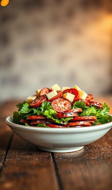 Салат с копченой колбасой и плавленым сыром: пошаговый рецепт