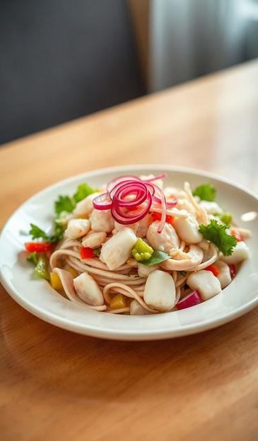 салат с кальмарами