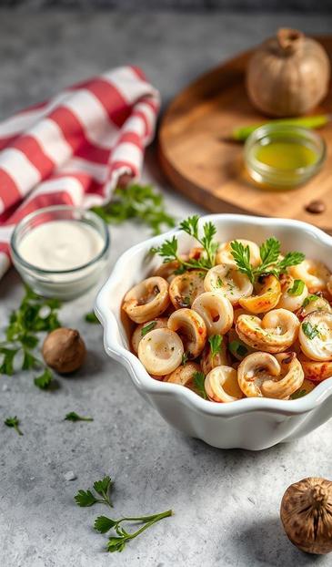 салат с кальмаром