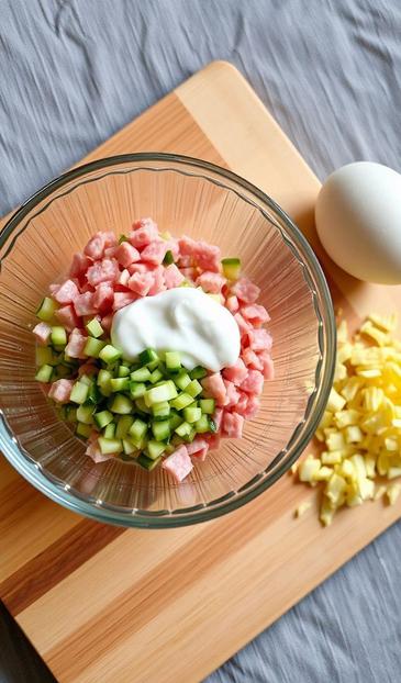  салат с колбасой