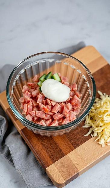  салат с колбасой