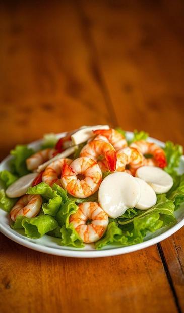 салат с креветками