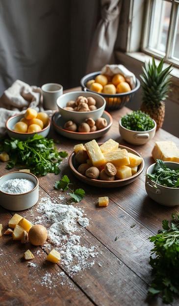  салат с курицей и ананасами