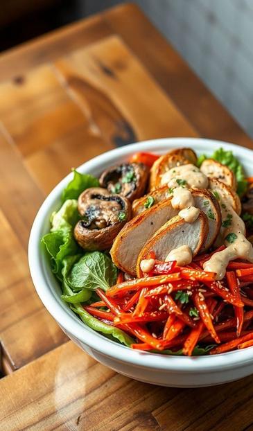  салаты с грибами и овощами