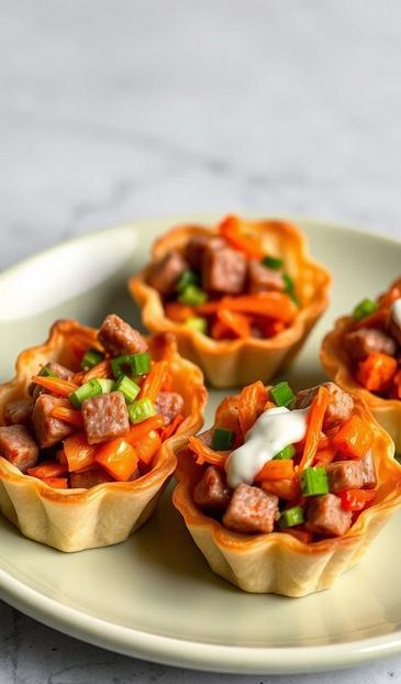 тарталетки с корейской морковью