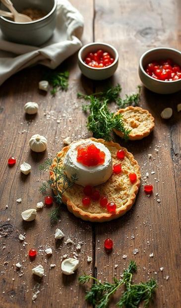  тарталетки с красной икрой