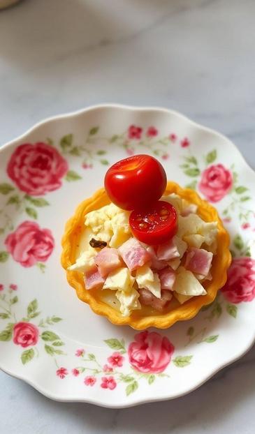  тарталетки с ветчиной