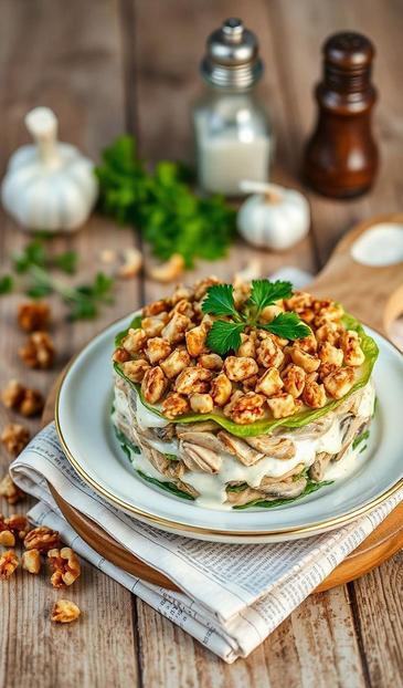  курица с грибами и орехами