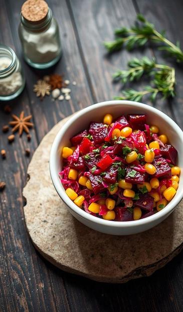 салат из свеклы с кукурузой