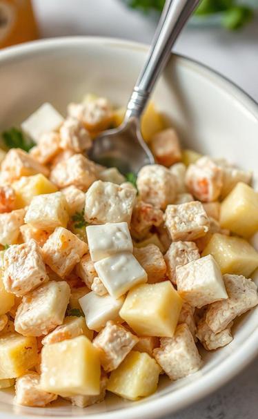  салат с ананасом и сыром